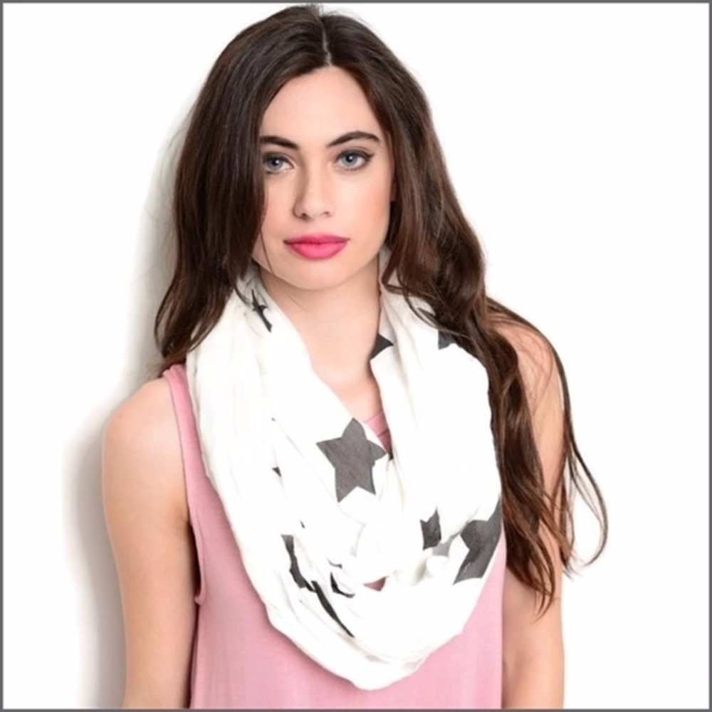 Infinity Scarf with Star Print